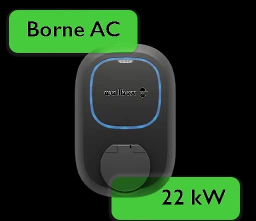 Borne murale Wallbox Pulsar Plus Socket, équipée d'une prise Type 2, 22 kW