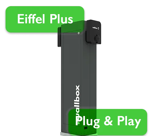 Pied Wallbox Eiffel Plus, colonne prête à raccorder pour une borne Wallbox